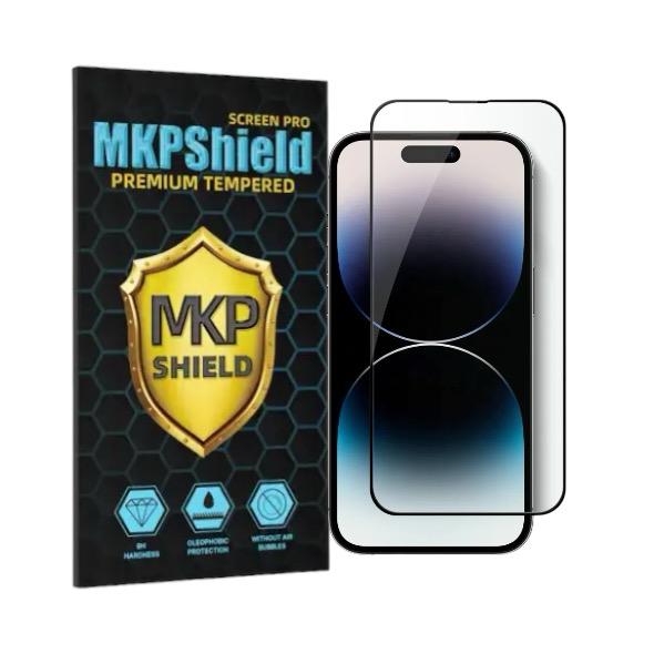 Folie Protectie Sticla securizata Mkpshield, compatibila iPhone 16, Full Glue, Ultra HD, Margini Negre