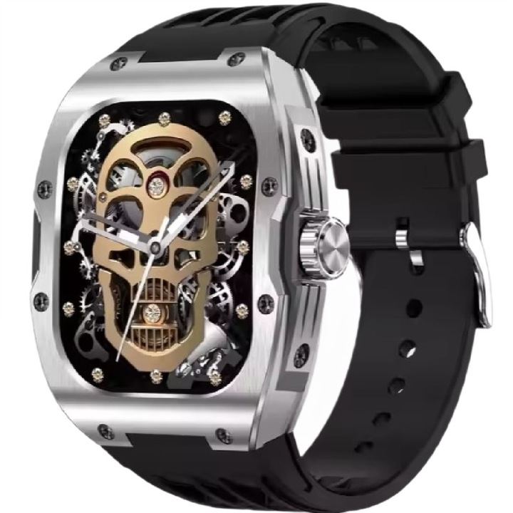 Singlait, Okosóra, SK55, Ütésálló, hőmérő, oxigéntelítettség-, pulzusszám-, vérnyomásmérés, értesítések, lépésszámláló, alvásfigyelés, iOS/Android, Fekete