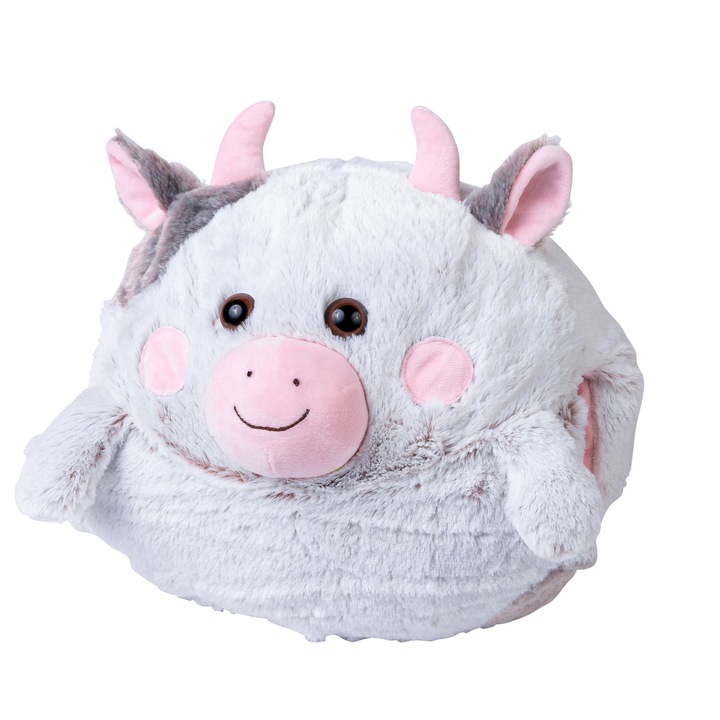 Jucarie de plus, tip manson, animal Vacuta, 35 cm