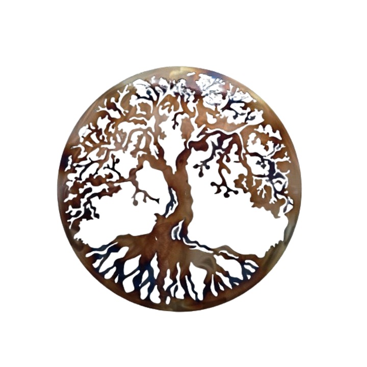 Életfa, fali fém dekoráció, 75 cm