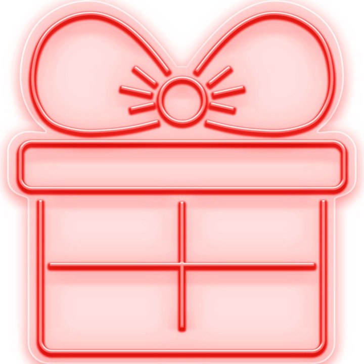 Semn Luminos LED Neon Cadou cu Telecomanda, Rosu, 72x75x0.8cm