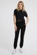 Guess, Tricou crop de bumbac cu segmente laterale cu logo, Negru
