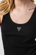 GUESS, Top striat de bumbac, Negru