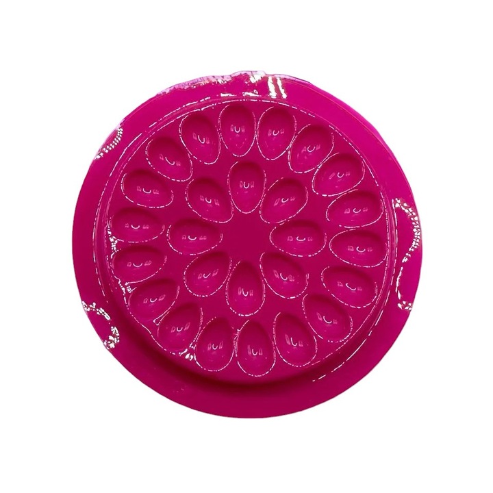 Комплект от 10 държача за лепило Aria, цветен мотив, тъмно розово