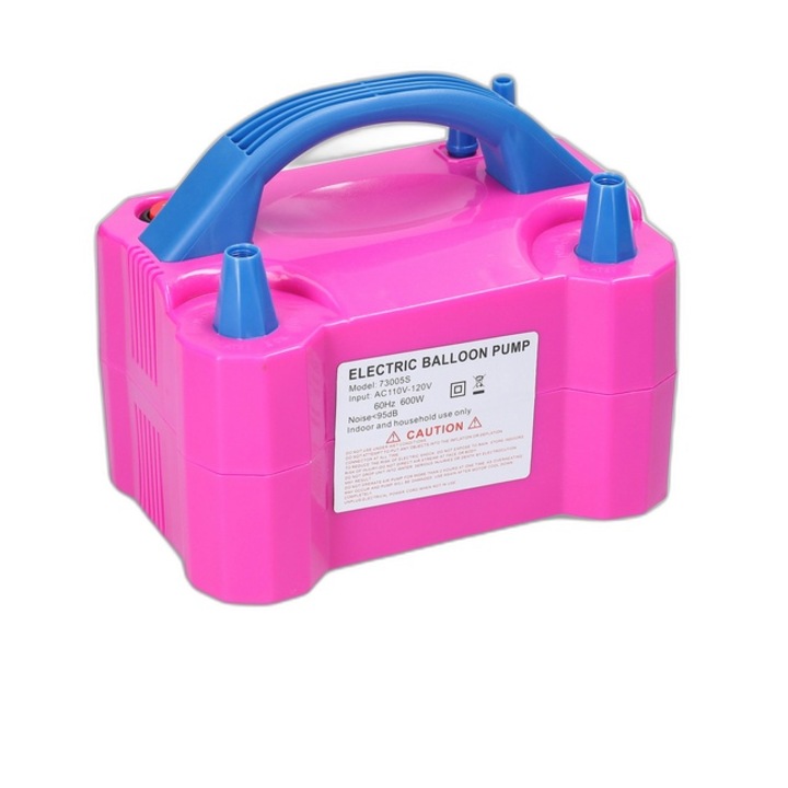 Помпа за балон, електрическа, двойни дюзи, непрекъснат режим на натискане, EU щепсел