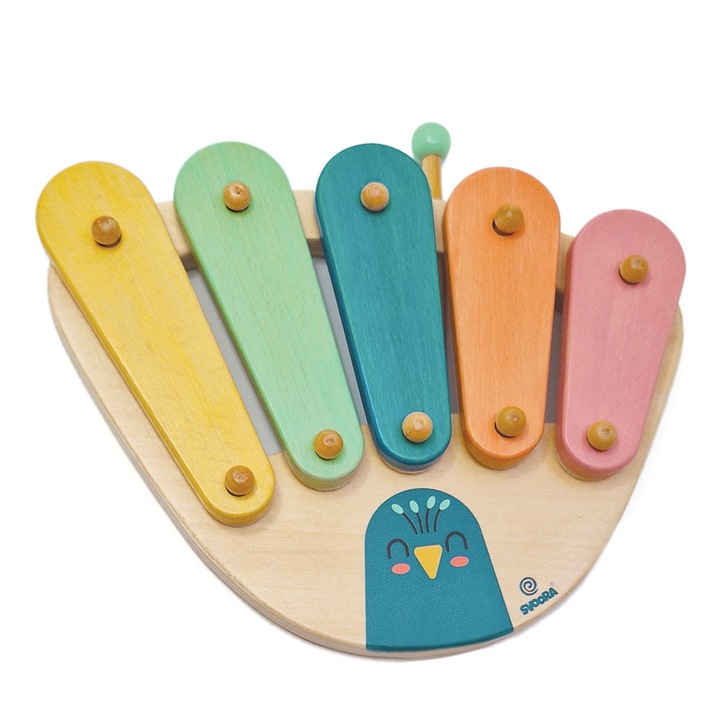 Páva xilofon, fából, Svoora