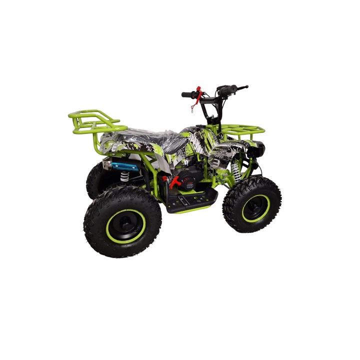 ATV copii benzina, motor 49cc, viteza reglabila, roti 6 inch, verde grafitti Ultra