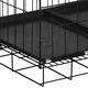 Cusca animale 2 usi pliabila metal tava detasabila xl, 100x70x60 cm, transport usor, negru