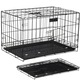 Cusca animale 2 usi pliabila metal tava detasabila xl, 93x67x56 cm, transport usor, negru