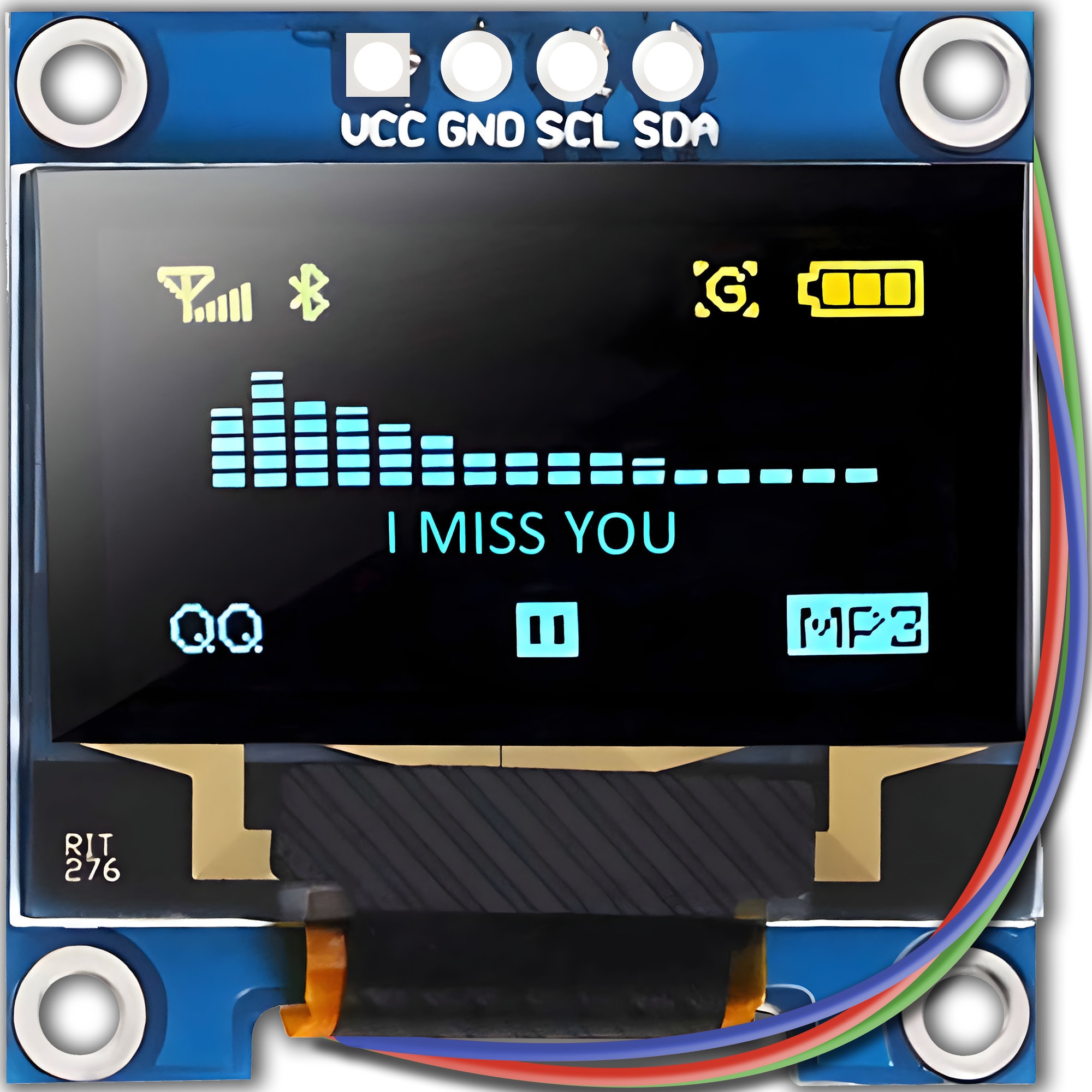 P040 WiFiスロットル 2.42インチ 128x64 OLED 仕様 Afisaj OLED 0, 96” I2C IIC SSD1306 128X64PX 3-5V - eMAG.ro