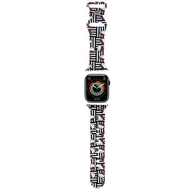 Óraszíj Hello Kitty szilikon Apple kompatibilis fekete