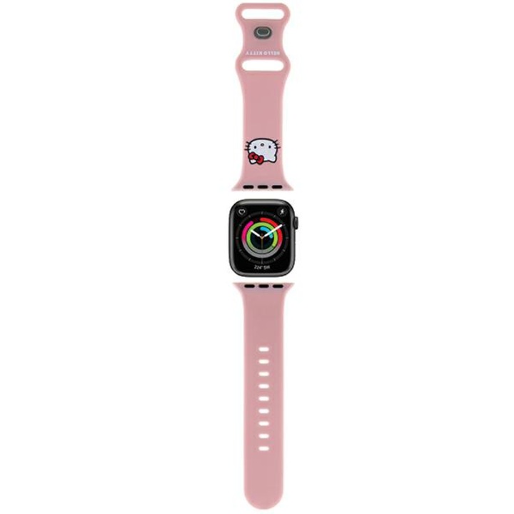 Óraszíj, Hello Kitty, Szilikon, Apple-vel kompatibilis, Rózsaszín
