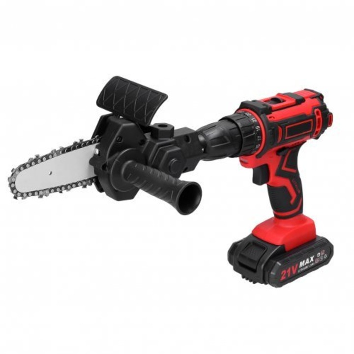 Верижен трион за дърва Digital One SP00900, Приставка за винтоверт, 18см, 6 inches