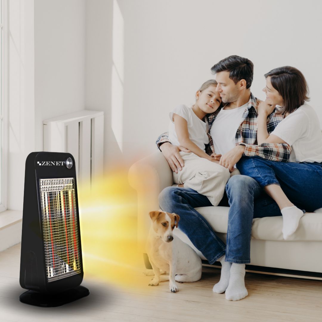 Radiator cu infrarosu de podea putere 1000 W, protectie supra-incalzire ...