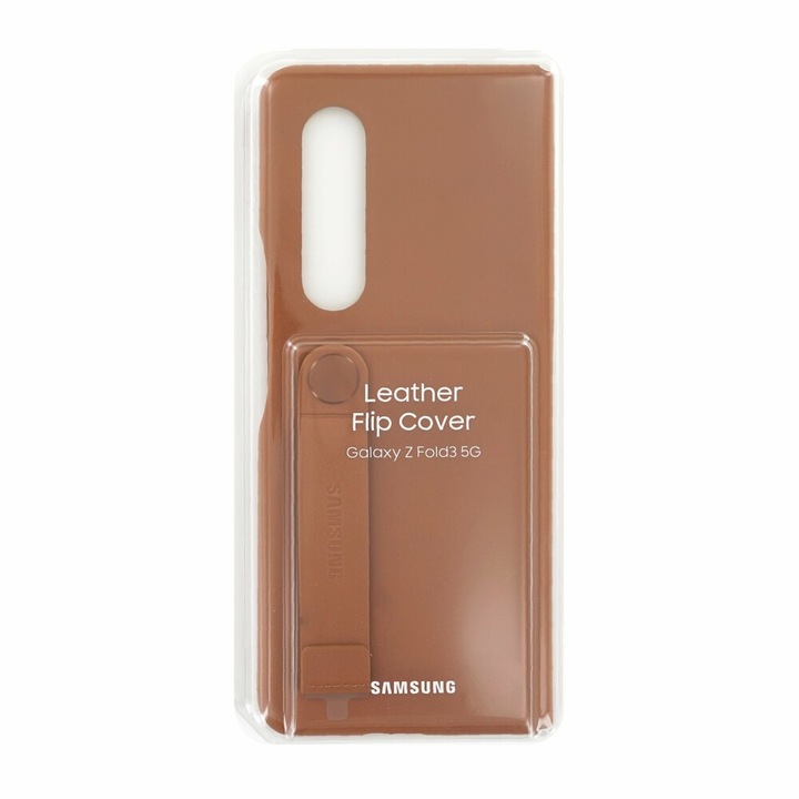 Защитен калъф за Samsung Galaxy Z Fold3 в кожен Flip Cover камел EF-FF926LAEGWWW L1054