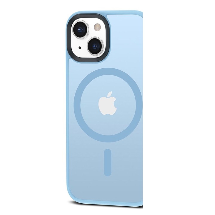Carcasa TECH-PROTECT MAGMAT MagSafe compatibila cu iPhone 15 Matte Sky Blue