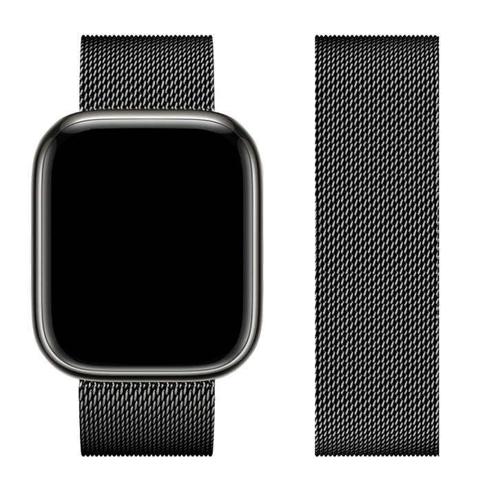 Hoco Milanese mágneses prémium fém szíj Apple Watch-hoz 42/44/45/49mm WA03 - Fekete