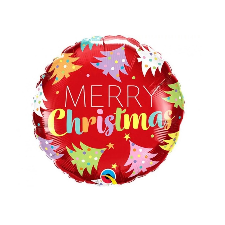 Коледен фолиен балон 46см червен