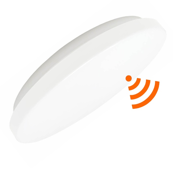 LED плафон 24W, със сензор за движение, чип Osram, кръгъл, 3120Lm, алуминий, Ø31x7cm, радар сензор, сменяща се светлина 2700K-4000K-5700K