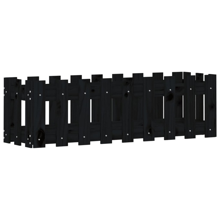 Ограда за саксии, Zakito Europe, 100 x 30 x 30 см, черна