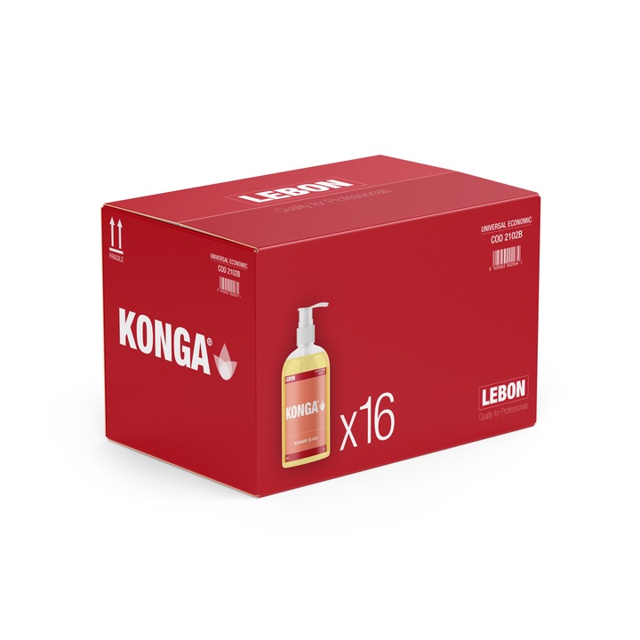 16 x 1 literes Konga mosogatószer készlet, professzionális használatra 1:20 hígítással