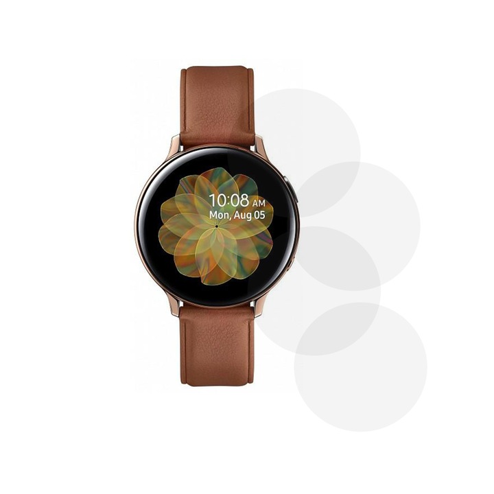 Комплект от 4 x фолио, съвместимо със Samsung Galaxy Watch Active2 44 mm, Commando Shield Full Glue, регенерируем силиконов хидрогел, против удар и против счупване, SlimLine NanoShield, прозрачен