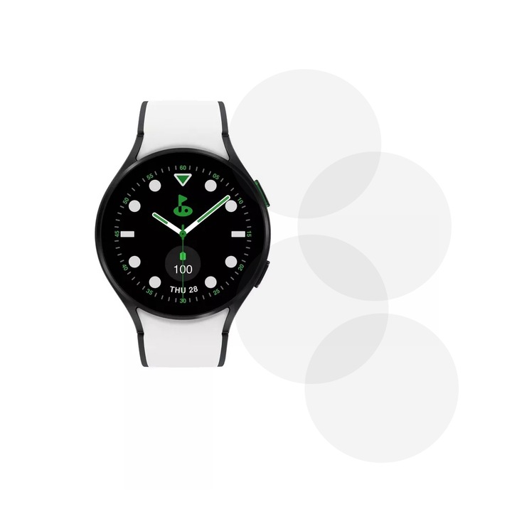 Комплект от 4 фолиа, съвместими със Samsung Galaxy Watch 5 44 mm, Commando Shield Full Glue, Регенерируем силиконов хидрогел, Anti-shock и против счупване