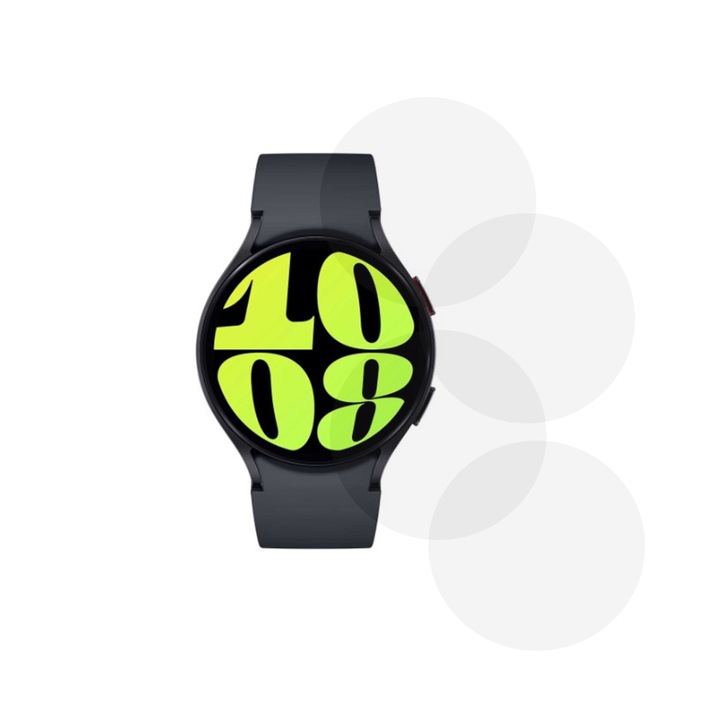 Комплект 4 фолиа, съвмест. със Samsung Galaxy Watch 6 44 mm, Comando Shield Full Glue, Регенерируем силиконов хидрогел, Anti-shock и против счупване, SlimLine NanoShield, Transparent