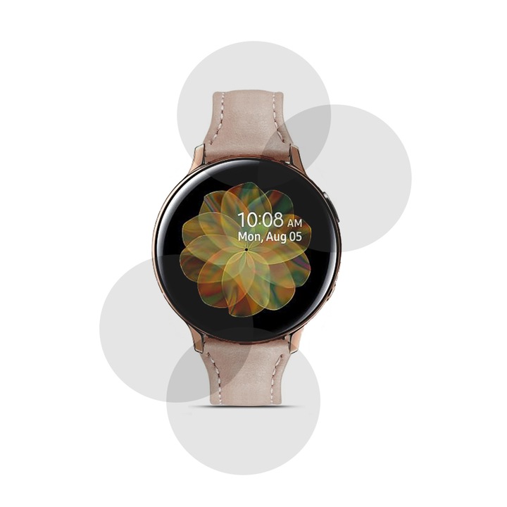 Samsung Galaxy Watch Active2 44 mm-es, InvisiFlex matt, tükröződésmentes, tükröződésmentes, ideális védelem, finom érintés, regenerálható tulajdonságok, oleofób bevonat, ULTRA HD technológia