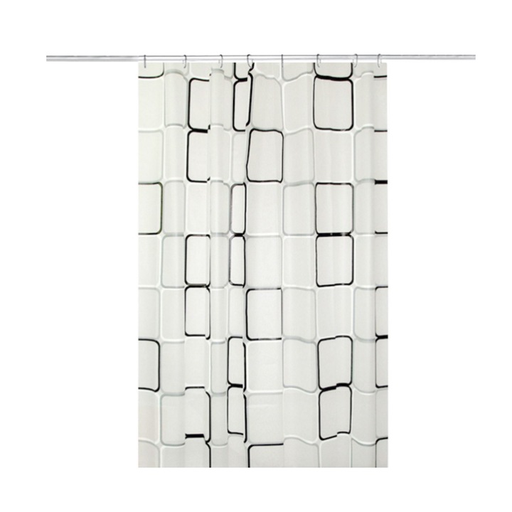Perdea Dus Alba Clearprint 180x180cm
