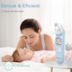 Aspirator Nazal Mavio®, pentru Bebelusi si Copii, 5 Trepte de Viteza, 3 Moduri de Iluminare, Silentios, Incarcare USB Type-C, Penseta, 3 Capete din Silicon