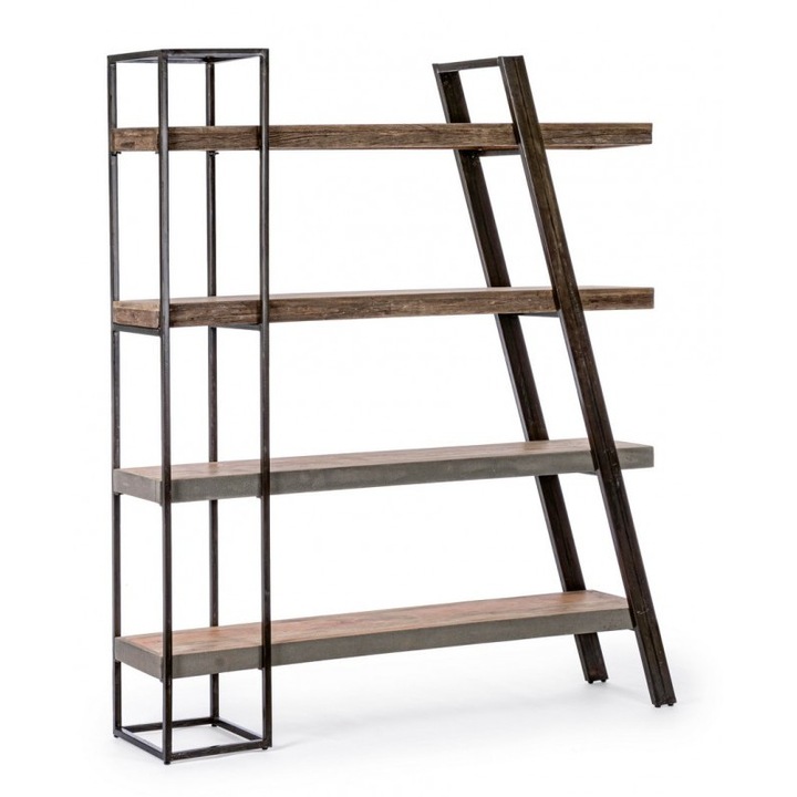 Етажерка, 4 рафта, Дърво, Manchester steel 150x35x180 см