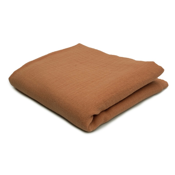Muszlin Dupla géz, Pamut anyag, típus: muszlin, Karamell, 50 cm x 130 cm