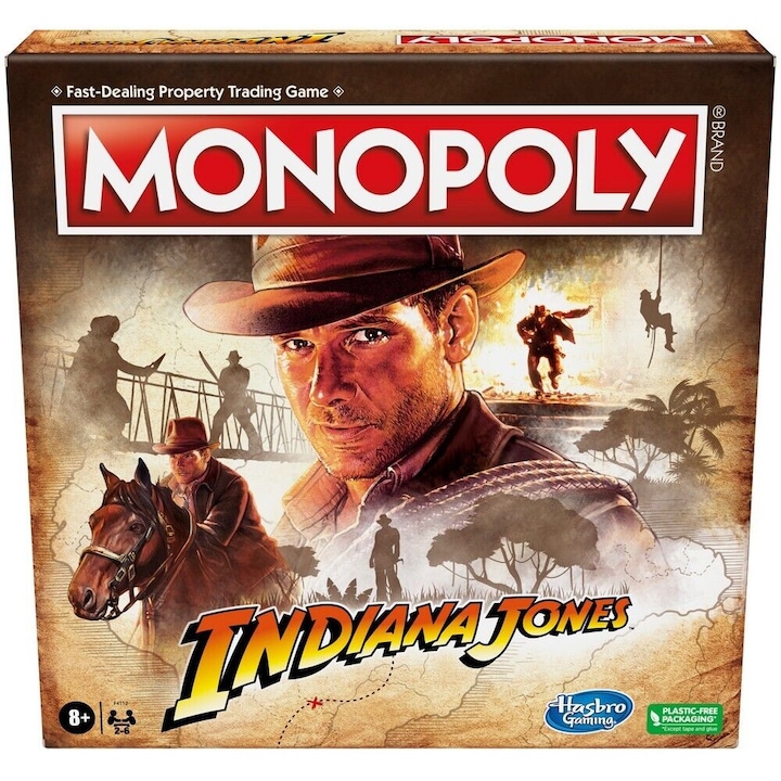 Monopoly, Hasbro, Indiana Jones, 8+