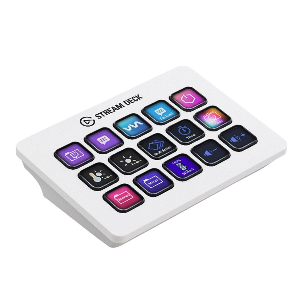 Stream Deck Elgato MK.2, 15 бутона, регулируема стойка, бял - eMAG.bg