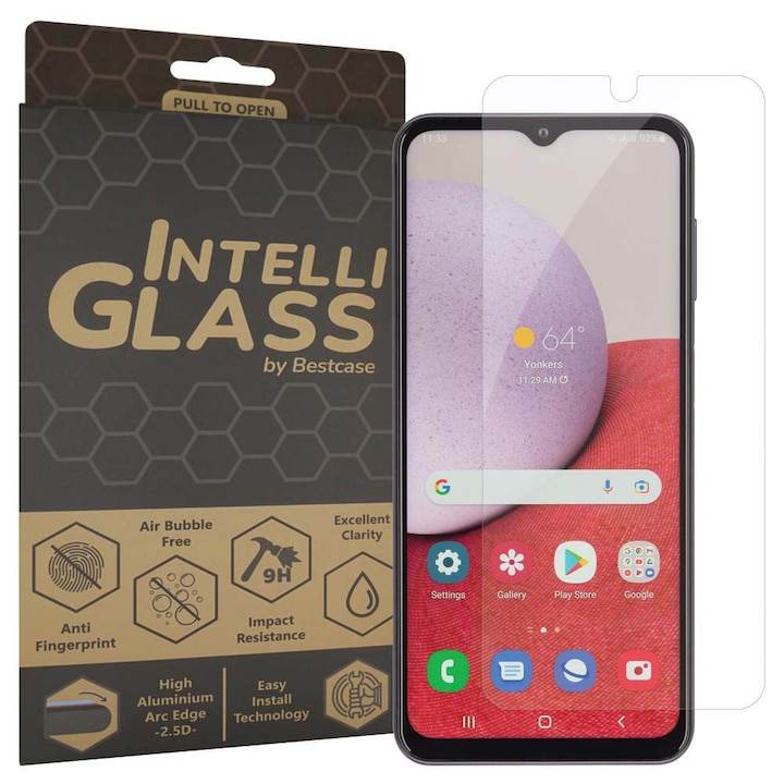 Folie Sticla Intelli® Profesionala 9H, 0.33mm compatibila cu Samsung Galaxy A13 4G, Full Glue, Duritate Militara, Ultra HD, Anti Zgarieturi, Anti Socuri, instalare foarte usoara