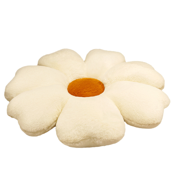 Декоративна възглавница на цветя, 50 см, EZGETOP®, полиестер, Бяла