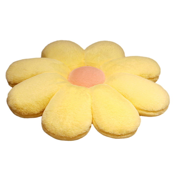 Декоративна възглавница на цветя, 50 см, EZGETOP®, полиестер, Светло жълто