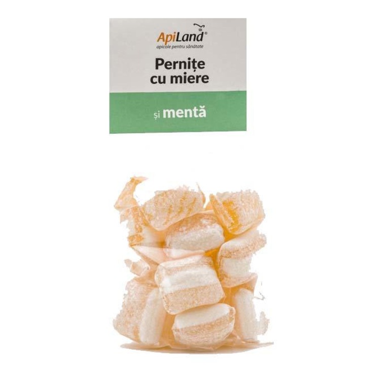 Pernite cu Miere si Menta 100 grame Apiland