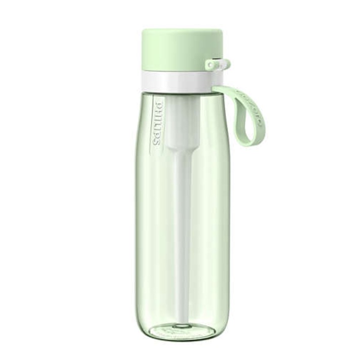 Sticla pentru apa Philips Go Zero-Daily, capacitate 660ml, filtrare apa, culoare verde