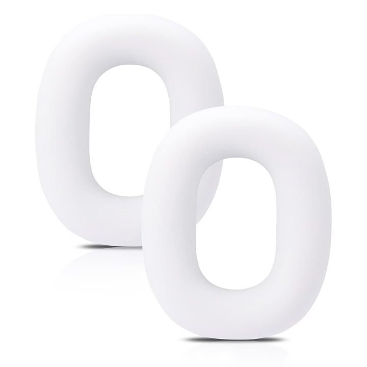 Set 2 huse din silicon PadForce pentru casti Airpods Max, Protectie bureti potrivit pentru Sport si Fitness - Alb