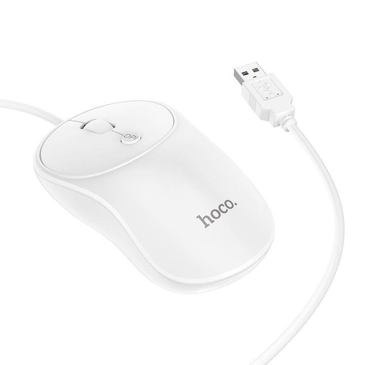Vezetékes egér Hoco Esteem (GM13) USB csatlakozás 1000 / 1600 DPI 4D gomb fehér