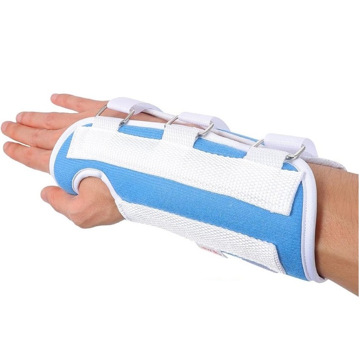 Orteza fixa incheietura mainii stanga S (15-17 cm), 4 atele, material textil rigid, 17 cm