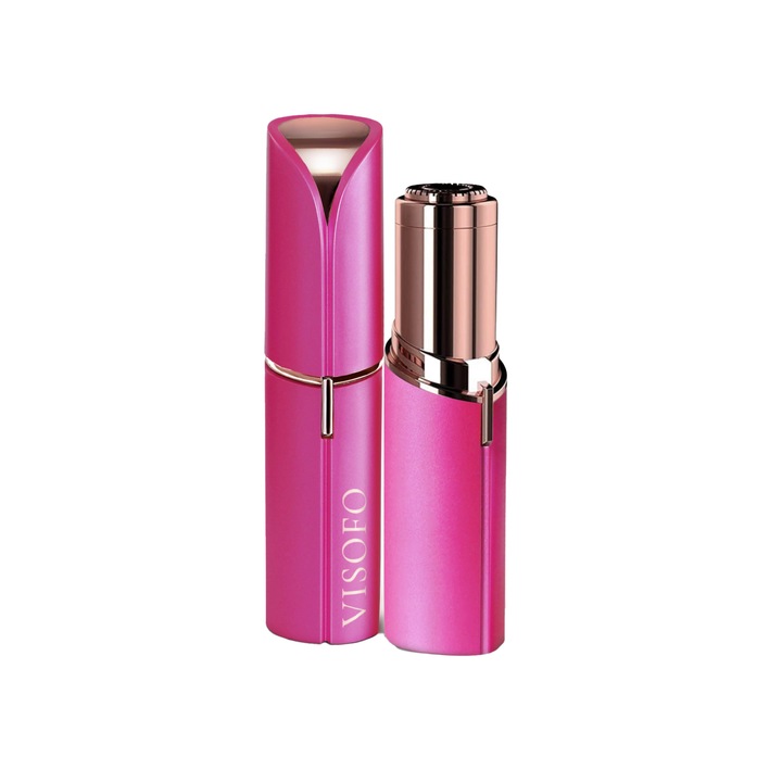 Epilator facial hipoalergenic, efect indelung, fara iritatii, fara fir, VISOFO, Fucsia