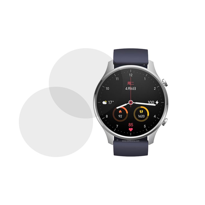 Set 2 x Folie compatibila cu Xiaomi Redmi Watch Color, InvisiFlex Full Glue, Silicon hydrogel regenerabil, Anti soc si anti spargeri, SlimLine NanoShield, Transparenta