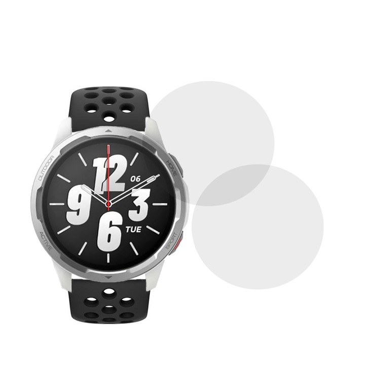 Комплект от 2 x фолио, съвместимо с Xiaomi Watch Color 2, Commando Shield Full Glue, регенерируем силиконов хидрогел, против удар и против счупване, SlimLine NanoShield, прозрачен