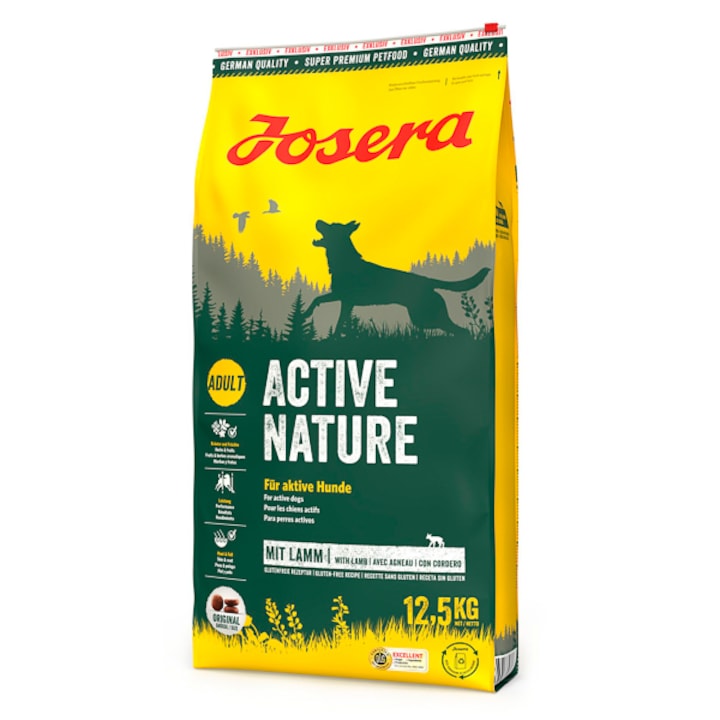 Hrana uscata pentru caini Josera Active Nature, 12.5 Kg