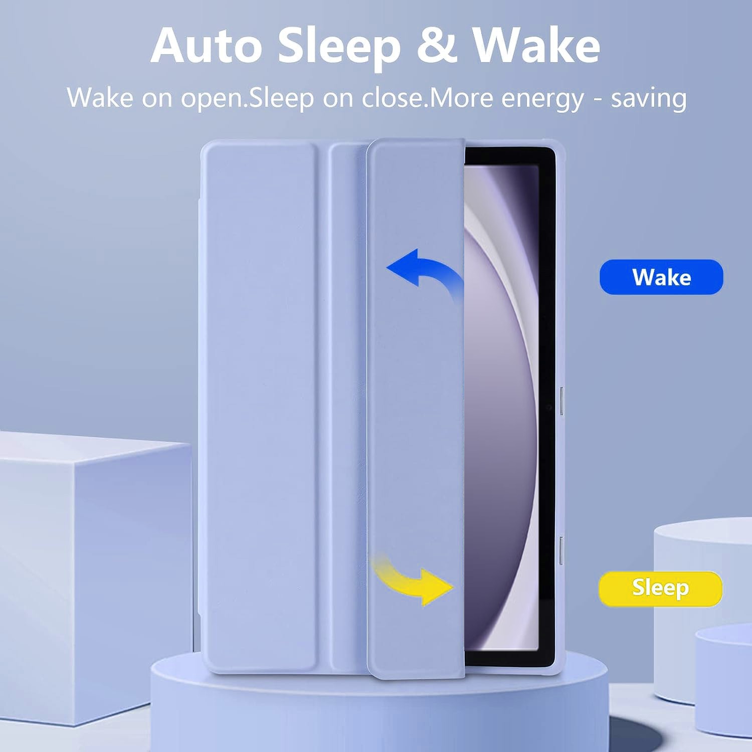 Husa Ultra Slim, Revomag, pentru Samsung Galaxy A11 Plus / A9+, 11", TPU Smart Cover, Lavanda