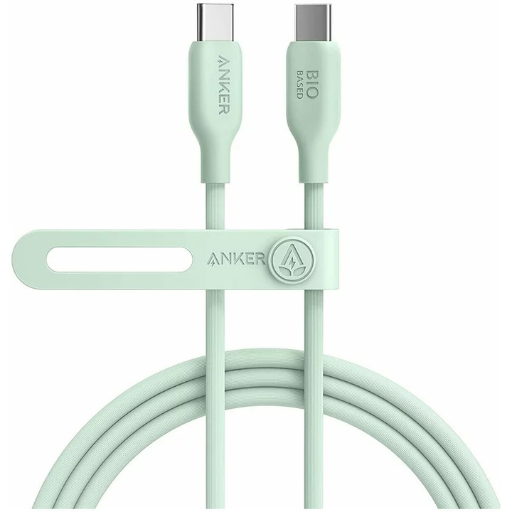 Kábel Anker Bio 543 USB C - USB C (100 W), 2,0, 1,8 méter zöld