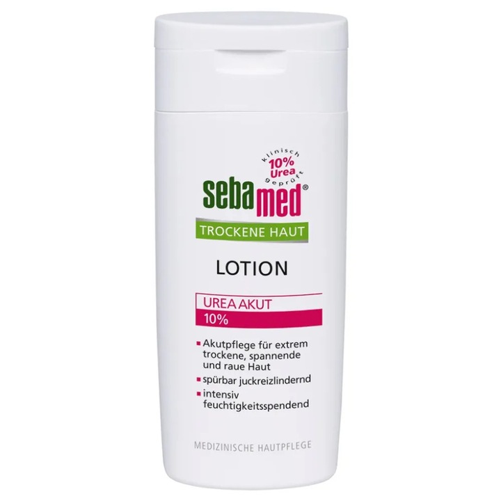 Lotiune de Corp, Sebamed, Trockene Haut, Uree 10%, pentru Piele foarte Uscata, impotriva Mancarimilor si Iritatiilor, fara Parfum, 200 ml